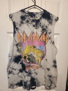 Def Leppard Tie-Dye Muscle Tank Top
